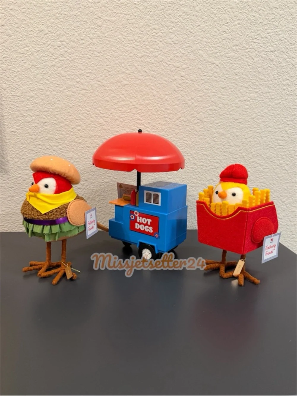 Featherly Friends Set Tater Bird, Patty Bird & Hot Dog Cart Target NEW Summer
